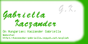 gabriella kaczander business card
